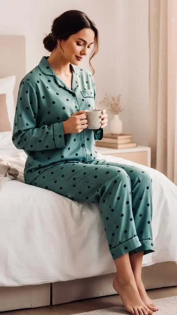 Olive 🫒 Polka Poly Linen