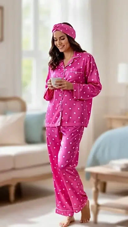 Pink 💓 Polka Silk