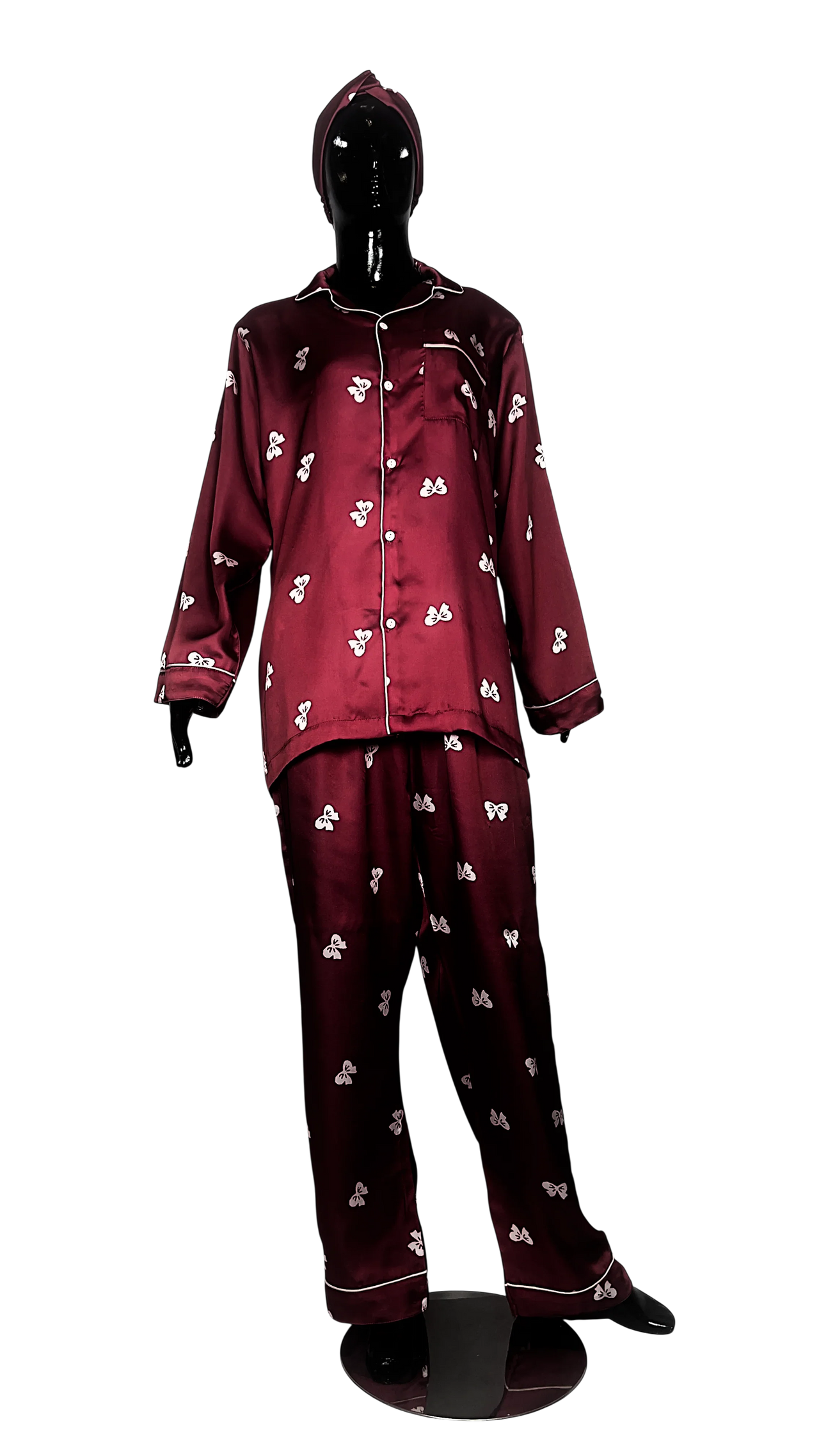 Maroon 🎀 Bows Silk - ELORA OFFICIAL