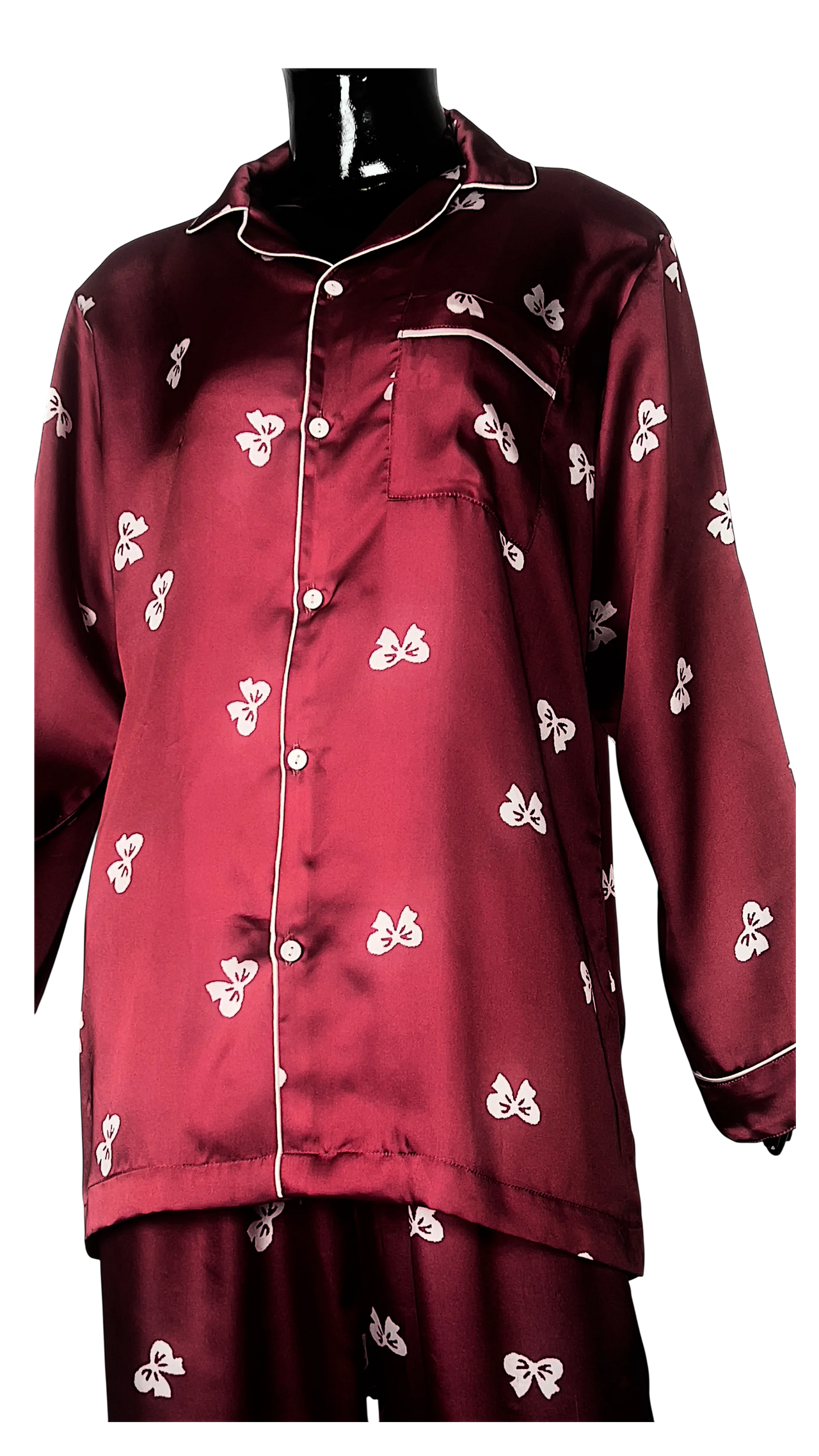 Maroon 🎀 Bows Silk - ELORA OFFICIAL