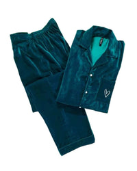 Thumbnail for Teal Velvet Solid - ELORA OFFICIAL PJs