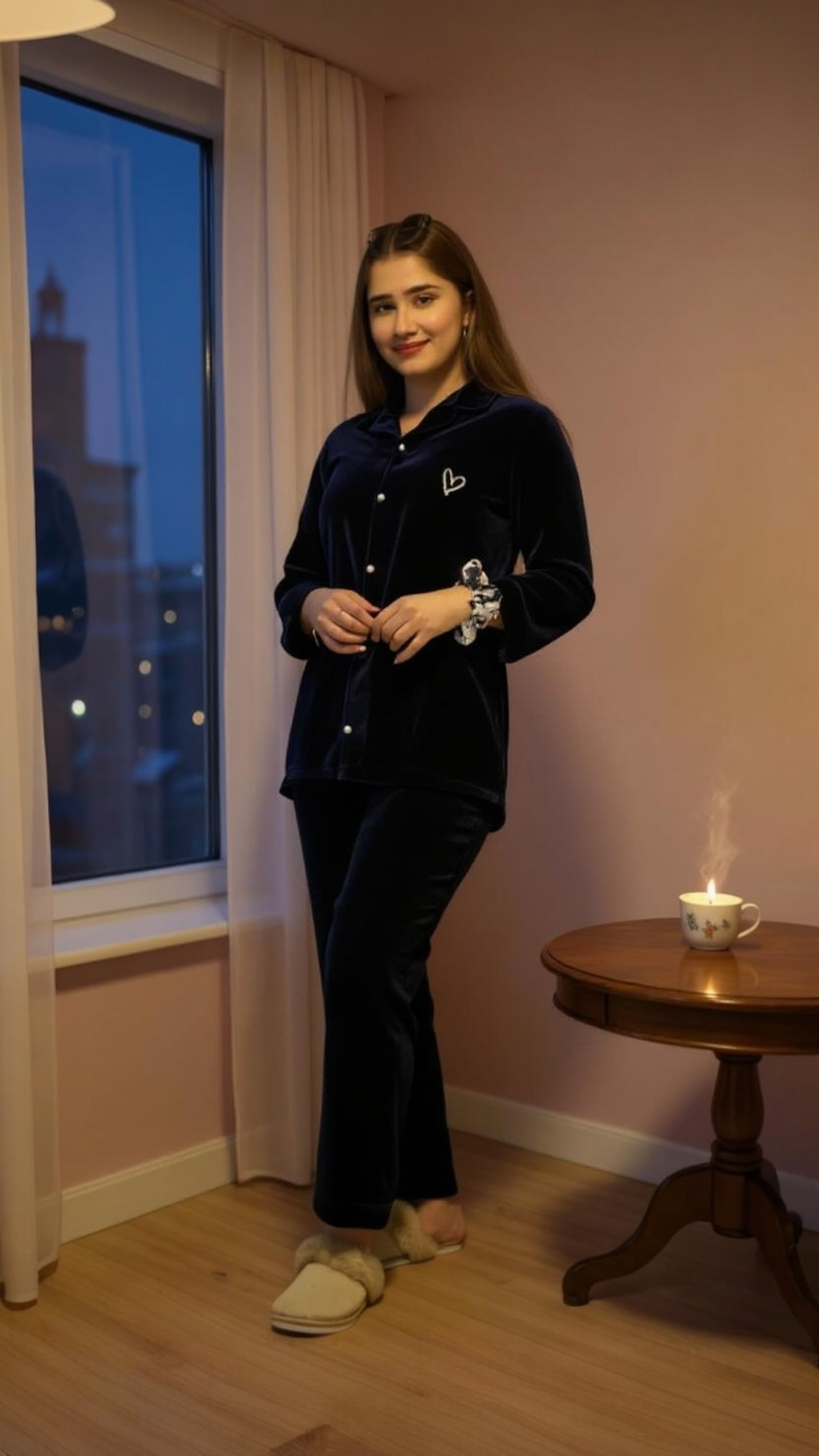 Navy Velvet Solid