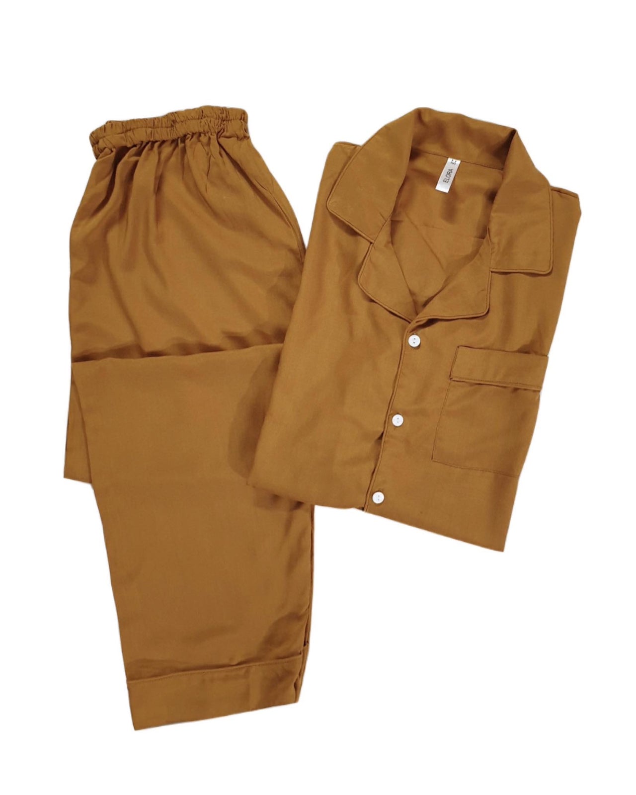 Men’s Solid Mustard Linen