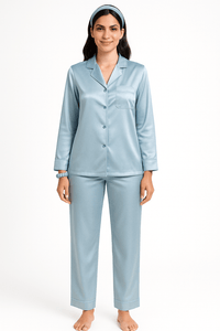 Thumbnail for Solid Powder Blue Silk - ELORA OFFICIAL 