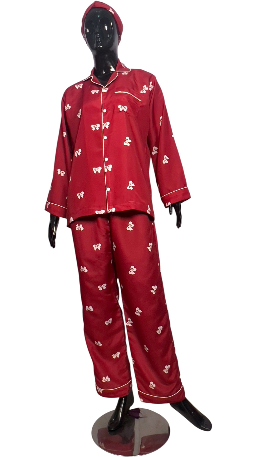 Maroon 🎀 Bows Linen