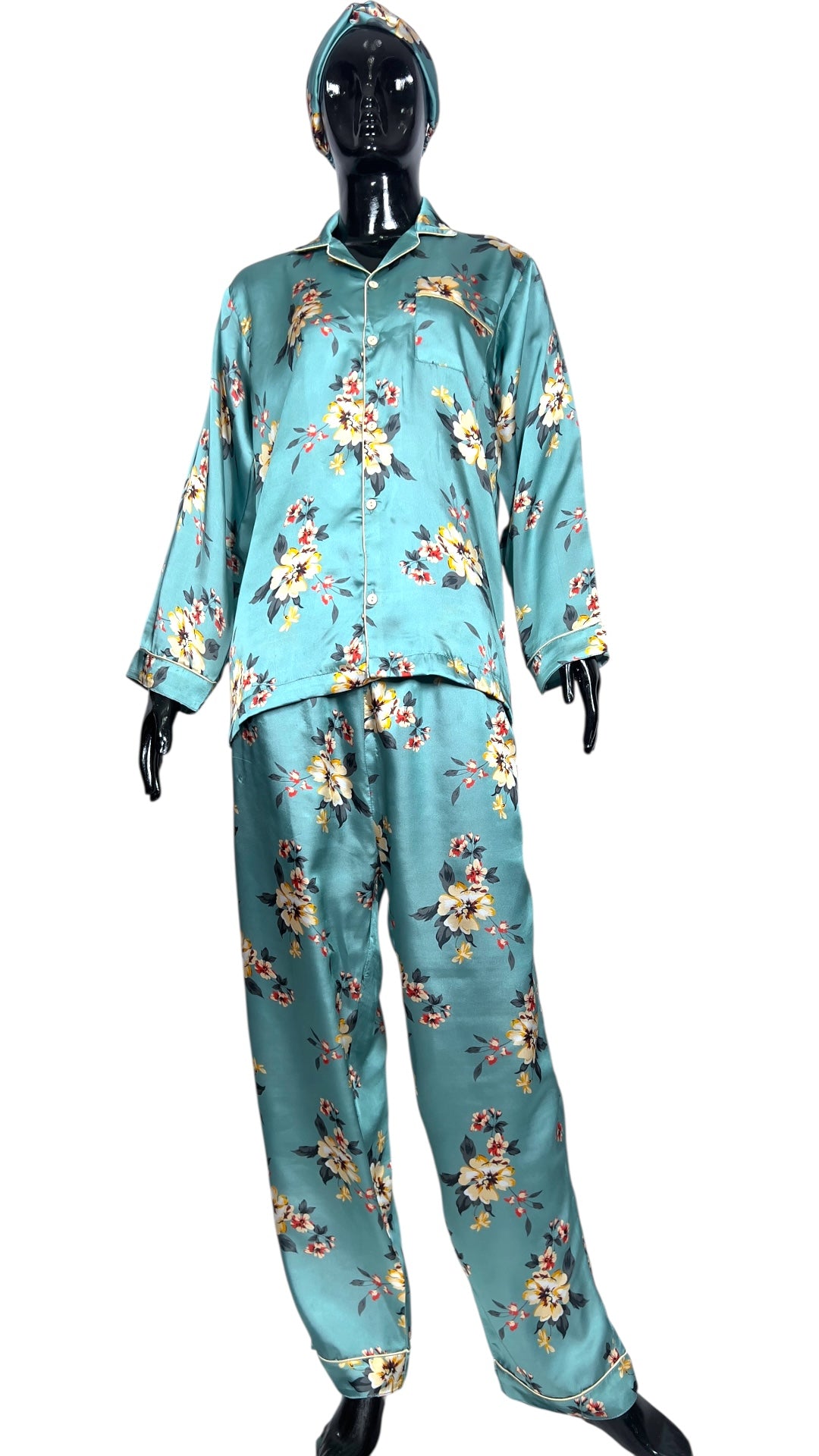 Teal 🌼 Floral Silk