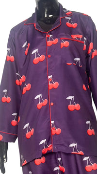 Thumbnail for Magenta Cherries 🍒 Poly Linen - ELORA OFFICIAL