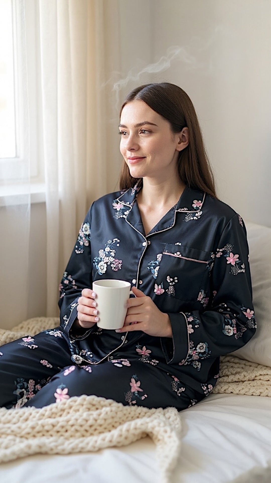 Black Floral Poly Karandi