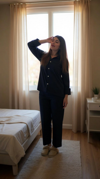 Thumbnail for Solid Navy Linen