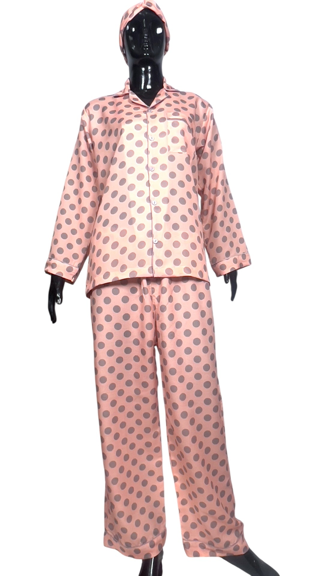 Peach ⚪️ Polka Poly Linen