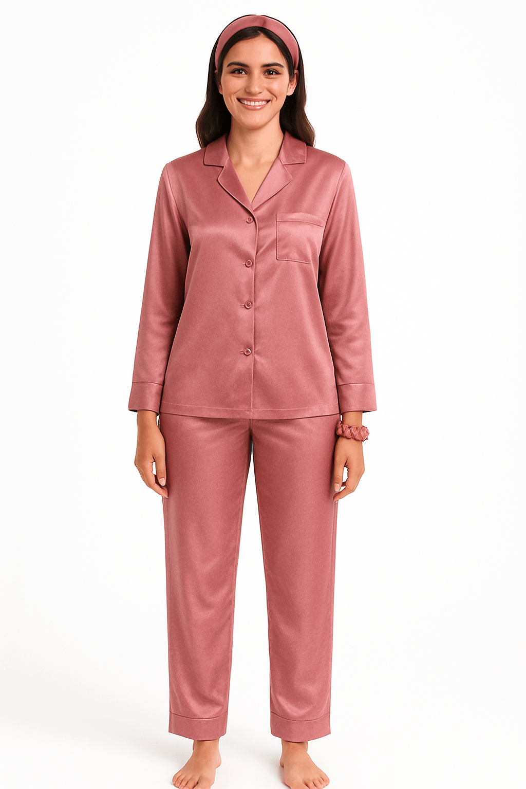 Solid Nude Silk - ELORA OFFICIAL 