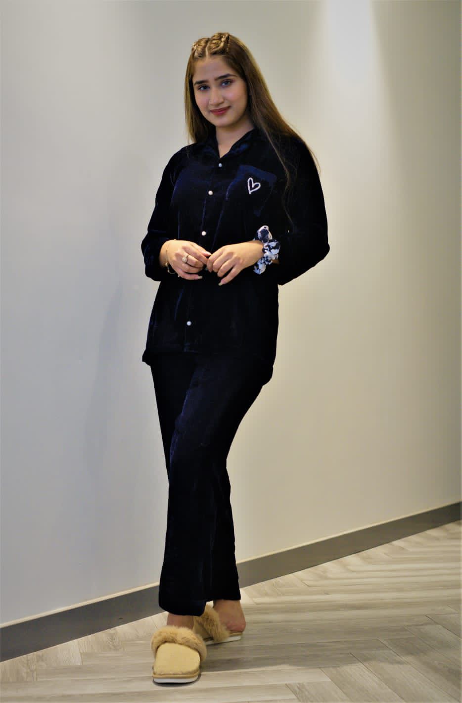 Zinc Velvet Solid - ELORA OFFICIAL PJs