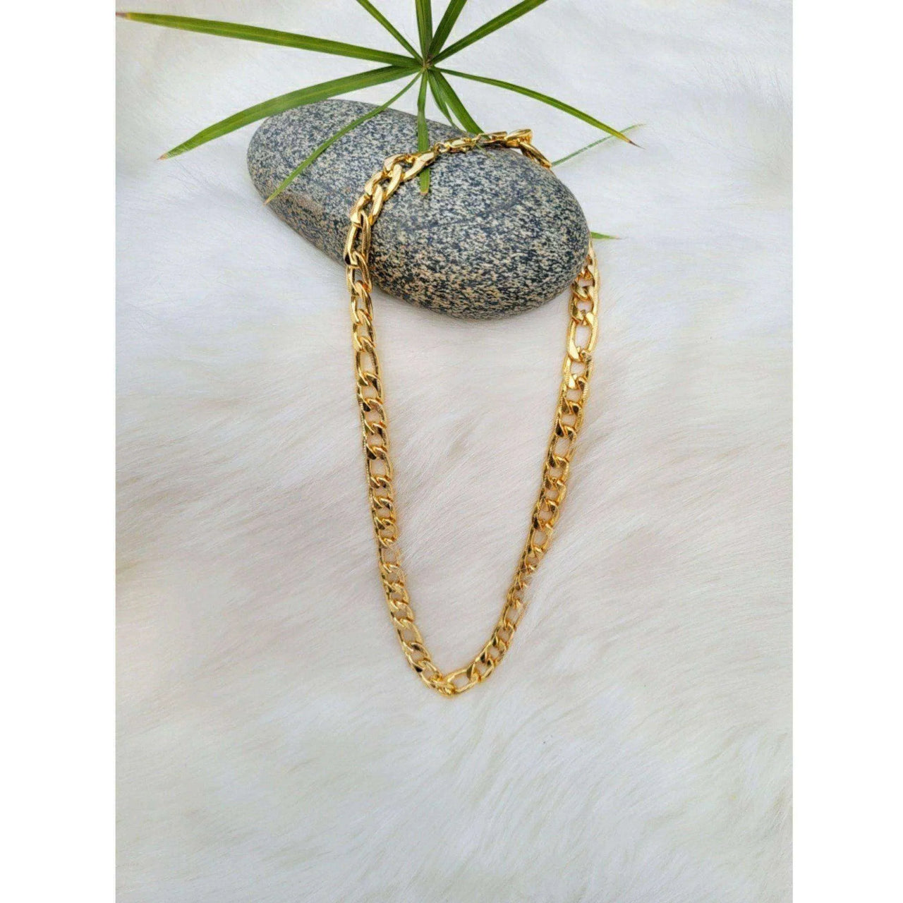 Gold Chain Brass Necklace - ELORA OFFICIAL 