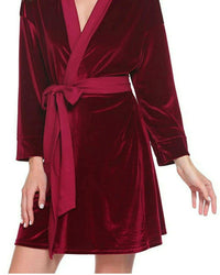 Thumbnail for Maroon Velvet Solid Robe | Gown - ELORA OFFICIAL Velvet Robe | Gown