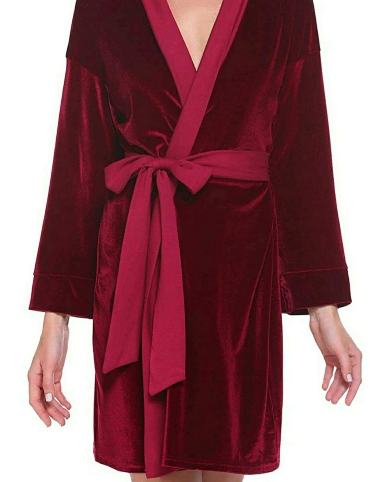Maroon Velvet Solid Robe | Gown - ELORA OFFICIAL Velvet Robe | Gown