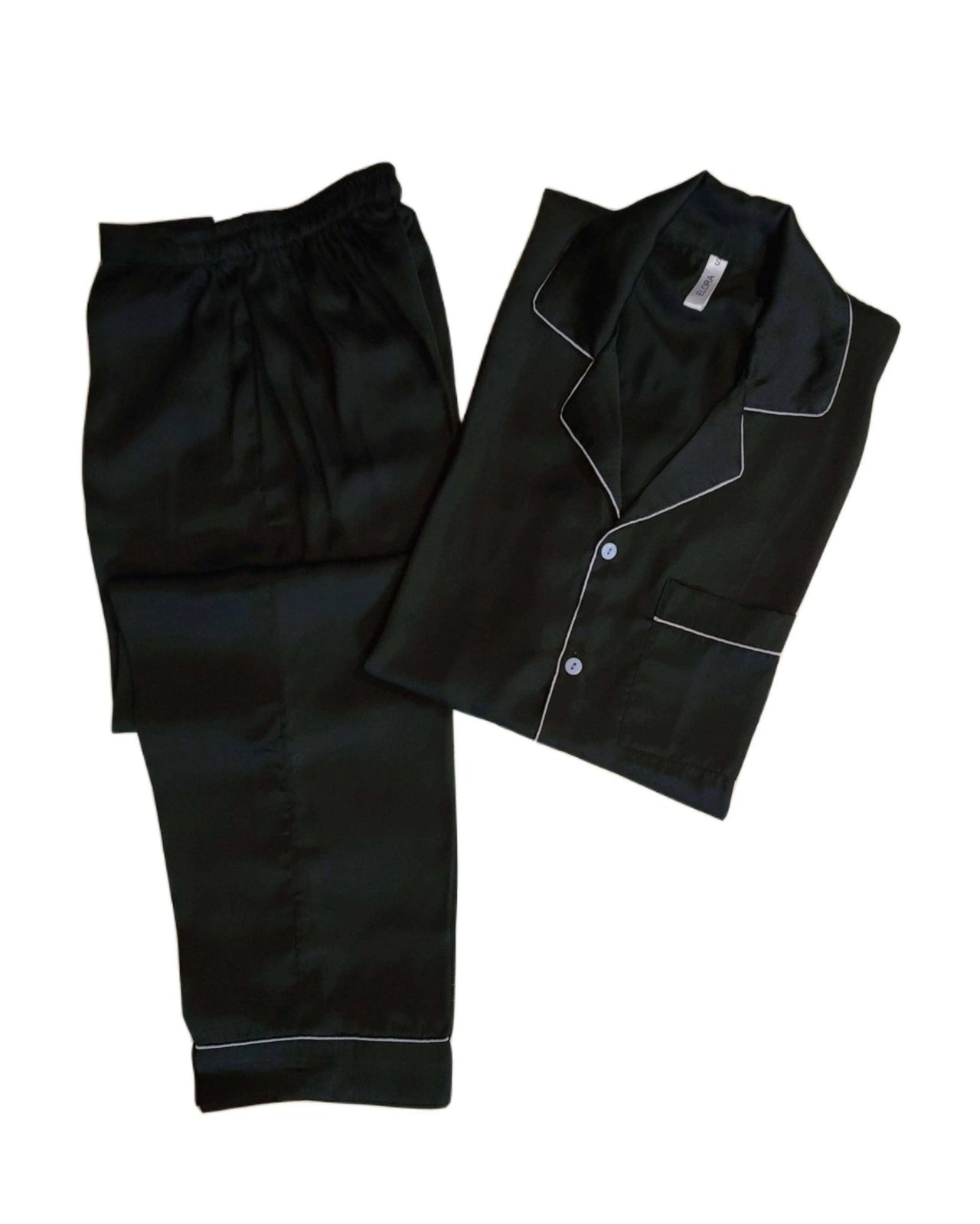 Plain Black Silk - ELORA OFFICIAL 