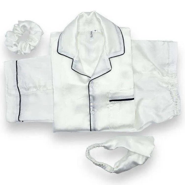 Plain Black & White Silk - ELORA OFFICIAL 