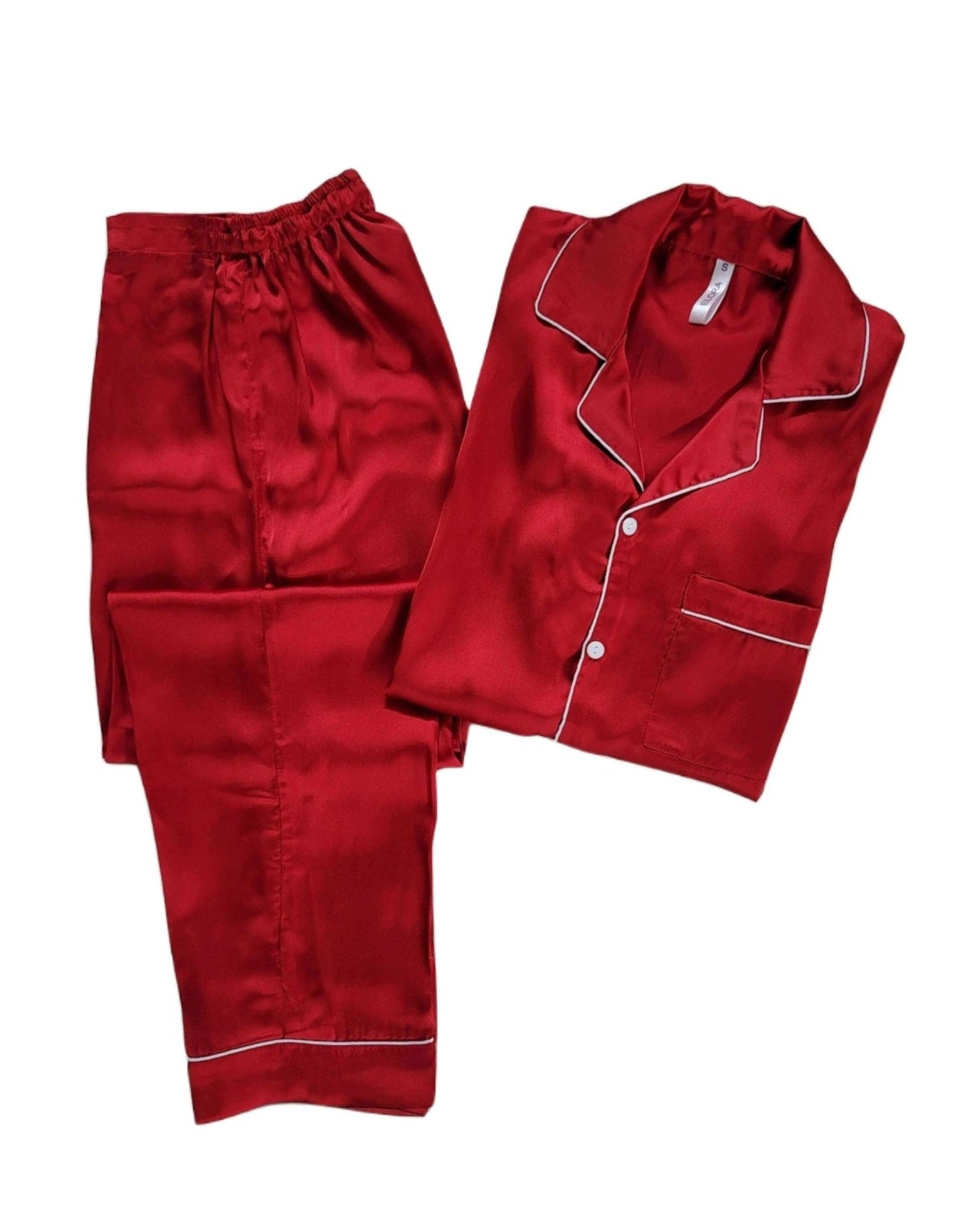 Plain Red Silk - ELORA OFFICIAL 