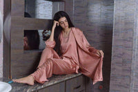 Thumbnail for Plain Silk 3 Piece Robe Set (10 Colors) - ELORA OFFICIAL Silk Robe Set