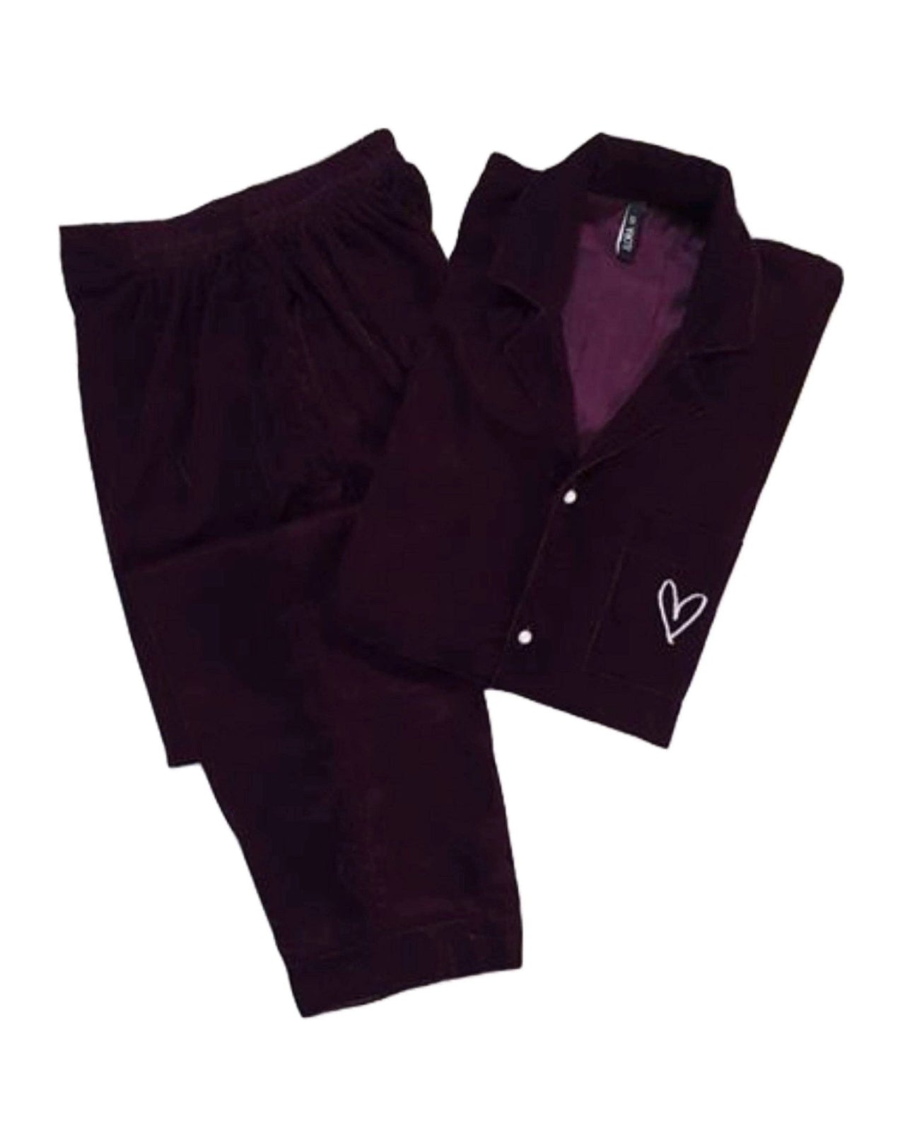 Plum Velvet Solid - ELORA OFFICIAL PJs