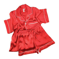 Thumbnail for Red Silk Shorts - ELORA OFFICIAL PJs