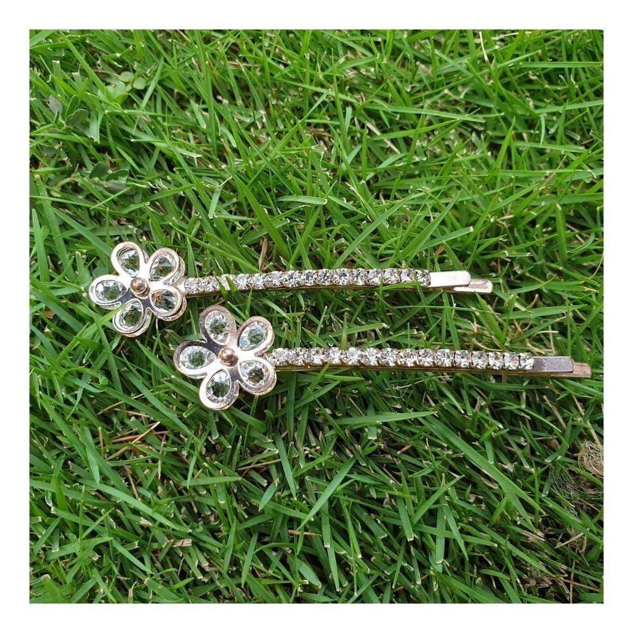 Rhinestone Decorative Bobby Hair Pins Flower - ELORA OFFICIAL 