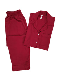 Thumbnail for Solid Red Linen - ELORA OFFICIAL 