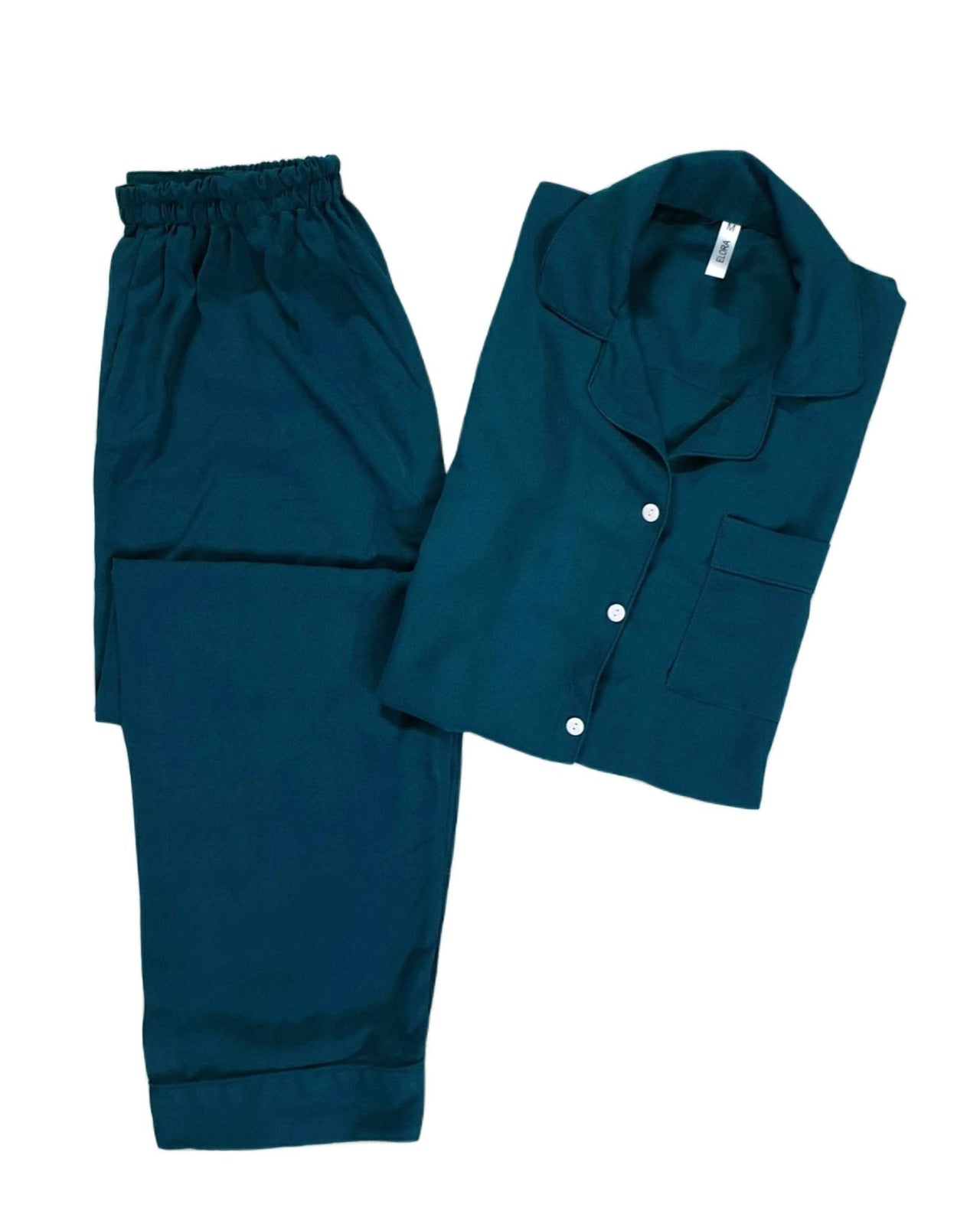 Solid Teal Linen - ELORA OFFICIAL 